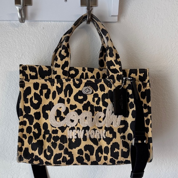 Coach Handbags - Coach Leopard Canvas Tote